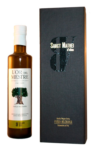 Aceite de Oliva Virgen Extracción en Frío Farga Milenaria 500cc Estuche lujo negro